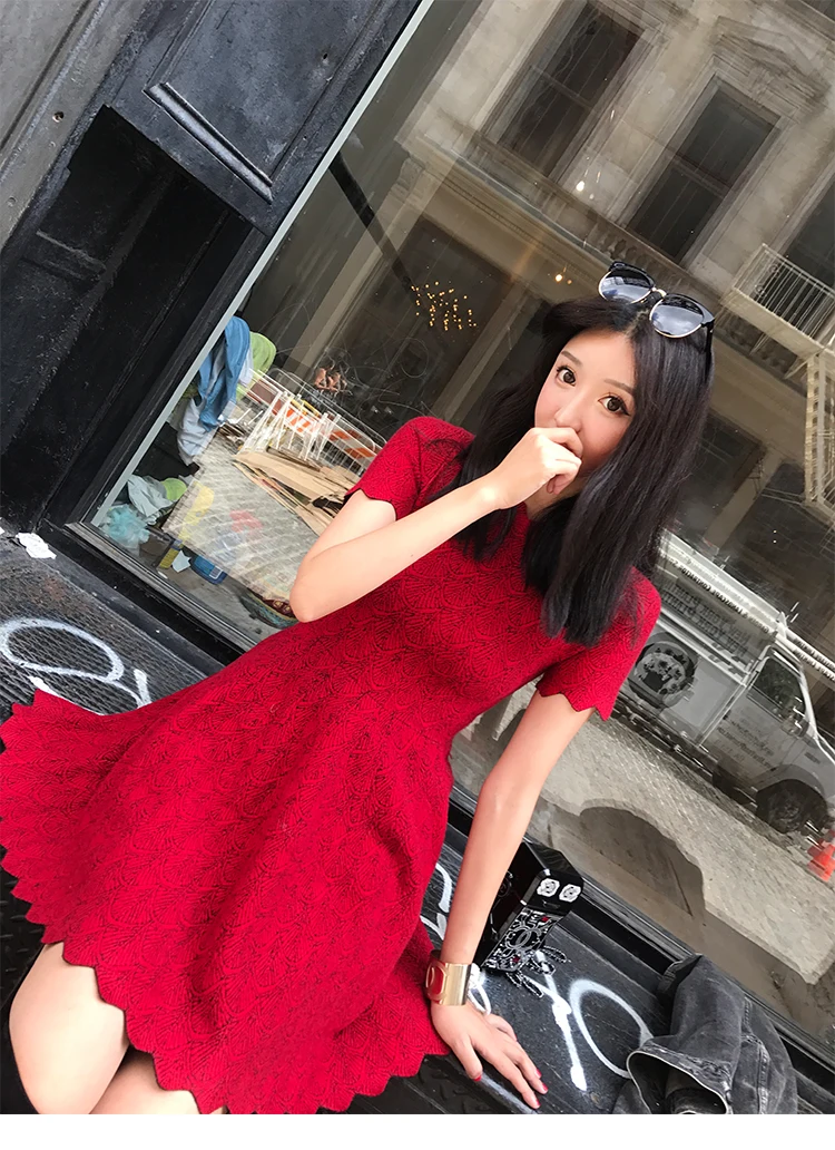 Женское трикотажное цельнокроеное платье осень 2017|autumn women|dress dress dressknitted dresses women |