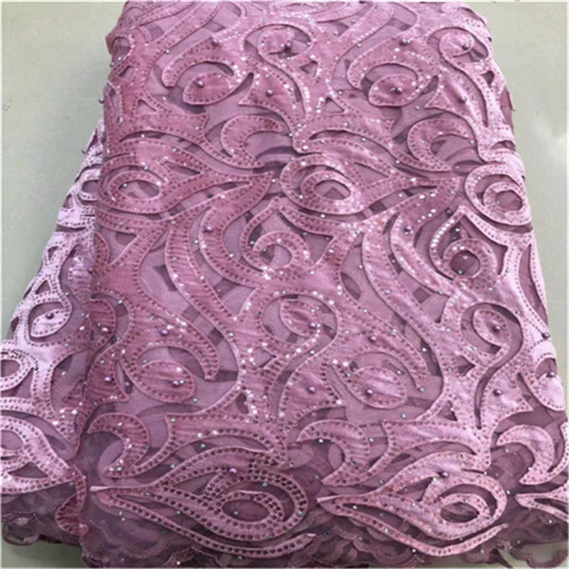 Высококачественная африканская кружевная ткань камни бусины бархат французская
