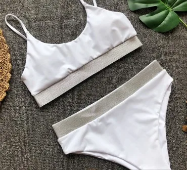 white2 Yisiman, новинка, сексуальный, черный, белый, яркая сторона, бикини, женский купальник, крест на спине, одежда для плавания, бикини, купальники, пляжная одежда, купальник, бикини - Цвет: white2