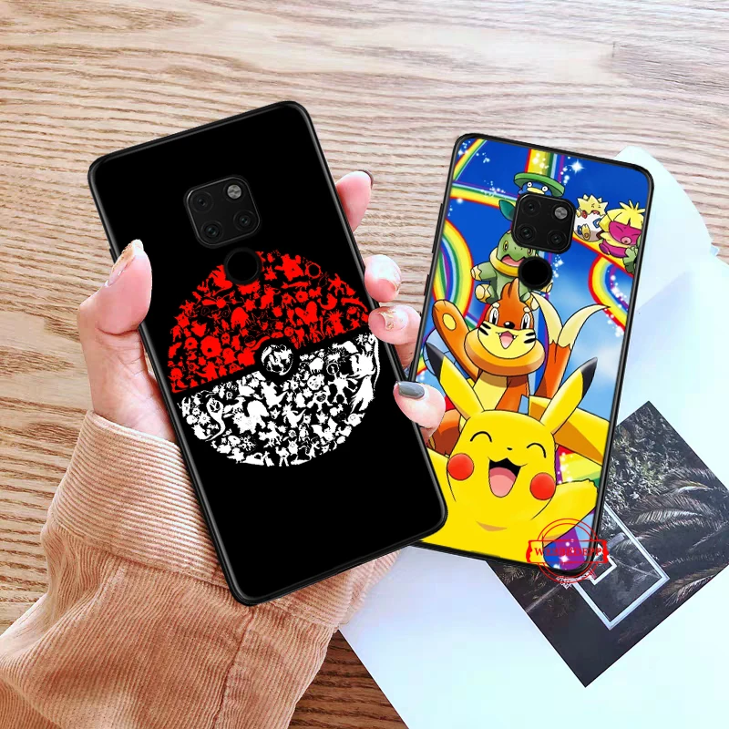 Силиконовый чехол Pika Go PokeBall с животными для Huawei Mate 10 Pro 20 30 Lite Nova 2i 3 3i 4 Y5 Y6 3018 Y7 Prime