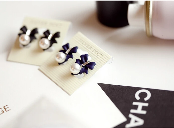 Серьги-гвоздики с жемчугом ED 0319 лидер продаж модные милые серьги OL инкрустацией