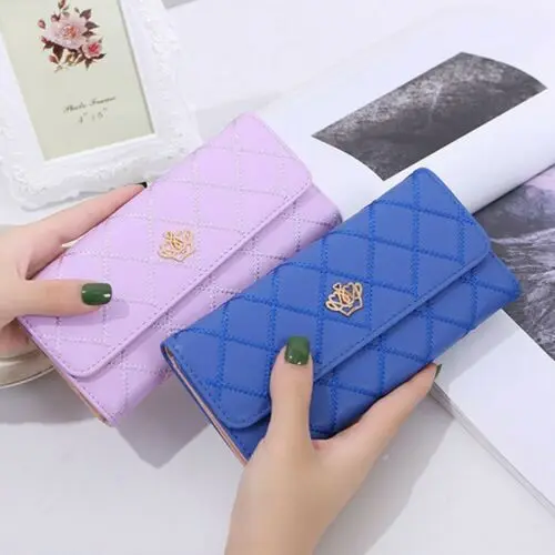 Женский клатч кожаный кошелек длинный держатель для карт сумка телефона