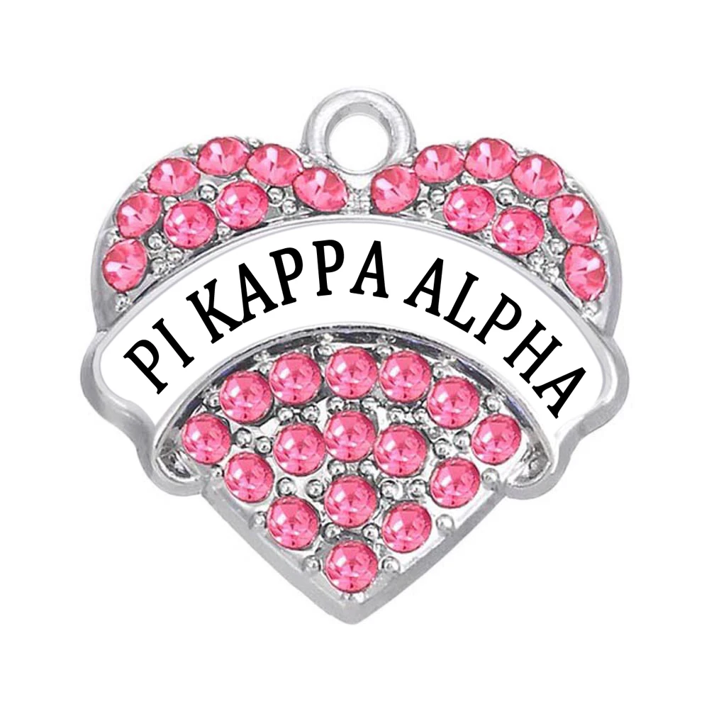 Красочная подвеска Стразы с кристаллами в форме сердца Студенческая греческая