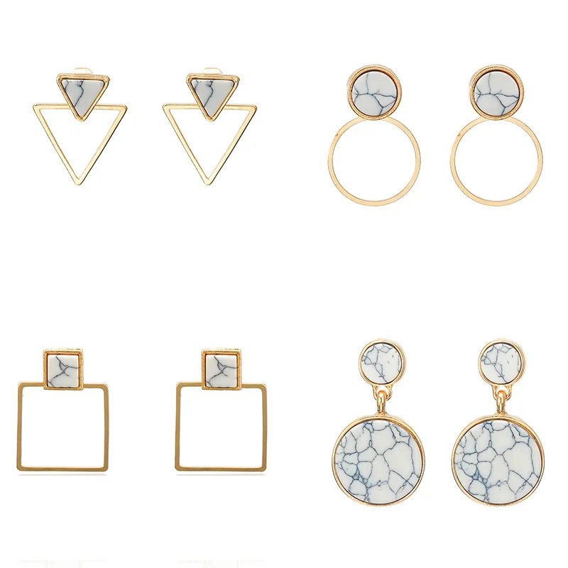 Новые серьги модные простые серьги-гвоздики индивидуальный тренд треугольные