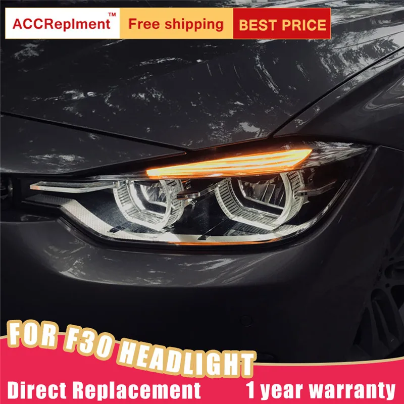 2 шт. светодиодный фары для BMW 3 серии F30 2012 2016 Автомобильные ангельские глазки