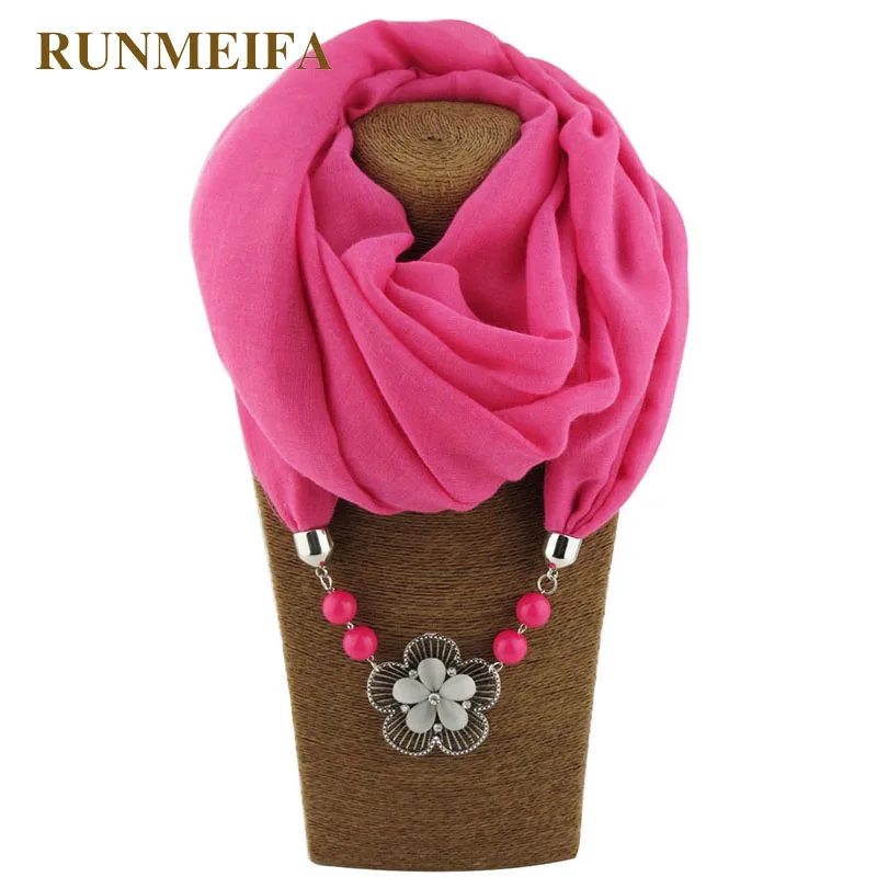 RUNMEIFA ожерелье из железного сплава с кисточкой однотонный платок шарф Бесплатная