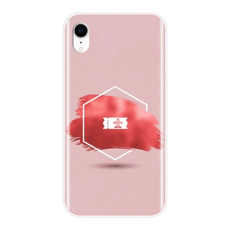 Phone Case For iPhone X XR XS MAX 8 7 6S 6 S Soft Silicone Pink Heart Airplane Queen Back Cover Apple Plus | Мобильные телефоны и