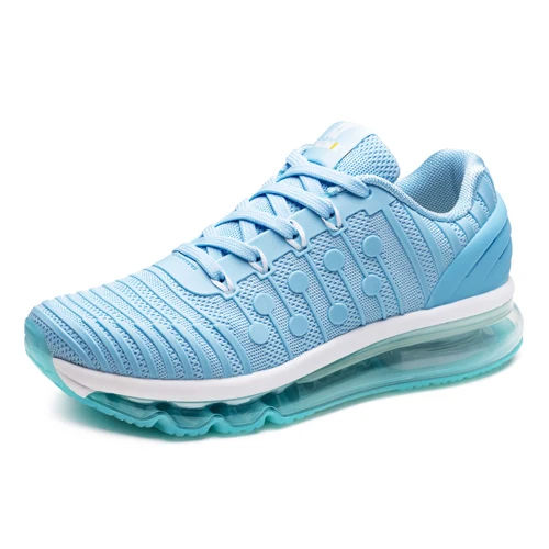 light blue-women1319 ONEMIX, мужские кроссовки, новинка, на воздушной подушке, кроссовки для бега, мужские Дышащие Беговые кроссовки, мужская спортивная обувь, кроссовки для мужчин, size39-46 - Цвет: light blue-women1319