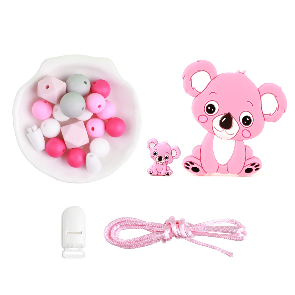 TYRY.HU Koala детские силиконовые бусины для прорезывания зубов DIY Набор детских бусин