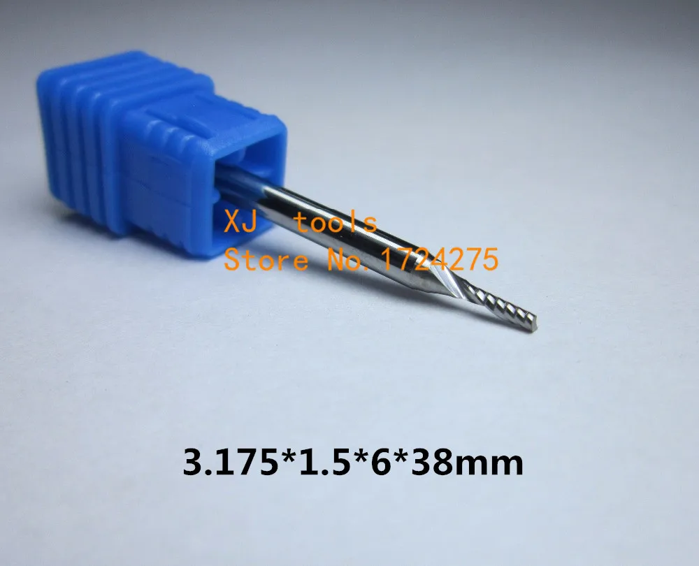 5pcs diameter 1mm/1.5mm/2mm/2.5mm/3.175mm Tungsten Carbide single 1 Flute End milling cutter CNC Bits for Acrylic cutting tool |