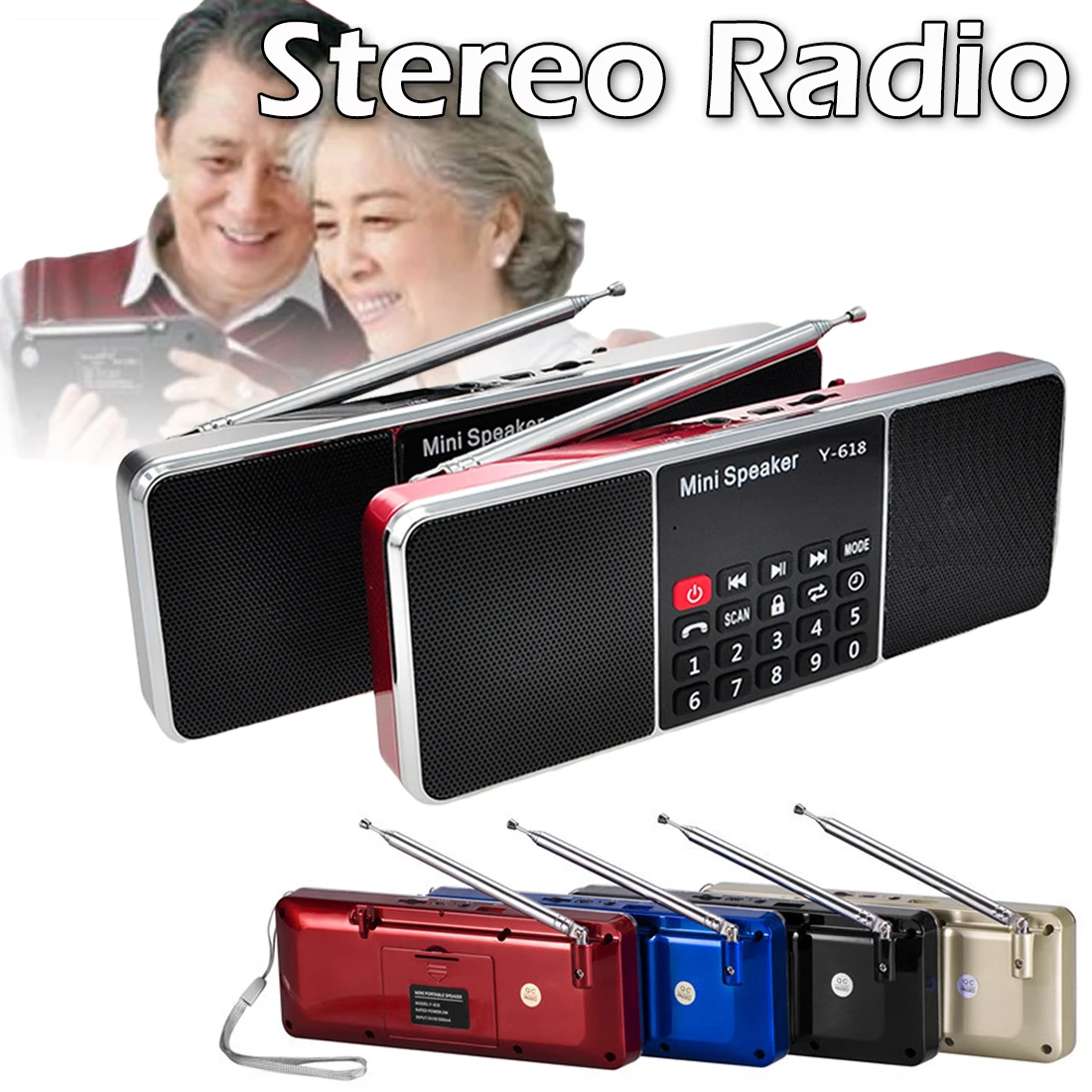 Оригинальный L 288 портативный fm радио динамик музыкальный плеер с tf картой USB диск