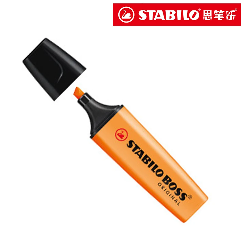primary orange STABILO,, BOSS, маркеры, пастельные маркеры, 15 видов цветов, одиночный текст, фокус, маркеры, ручки для школы, офиса - Цвет: primary orange