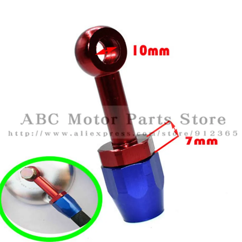

M10 or M12 Aluminum Oil Fuel Hose connector end Self-Lock for Oil Cooler Fuel Hose Oil Hose Refitting High Performace