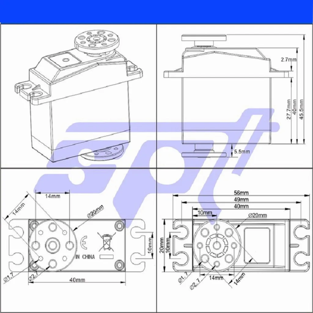 Автозапчасти с дистанционным управлением SPT5325LV Металл 4 8 6 0 V 360 непрерывная