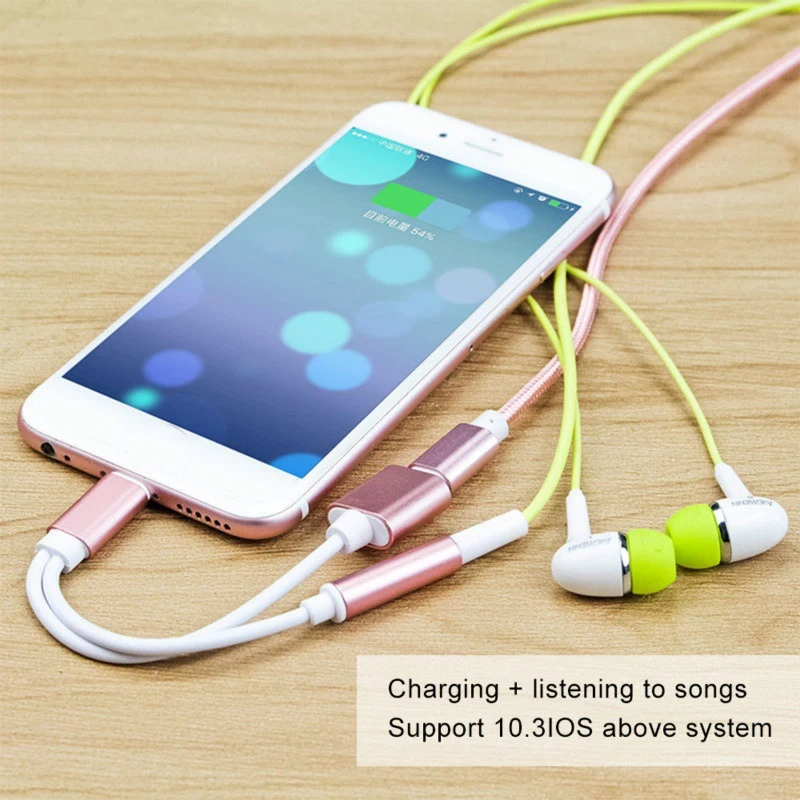 Адаптер для iPhone 8pin адаптер 2 в 1 сплиттер для iPhone XS MAX XR X 8 7 Plus 3,5 мм Aux Jack зарядка 11 Pro Max адаптер