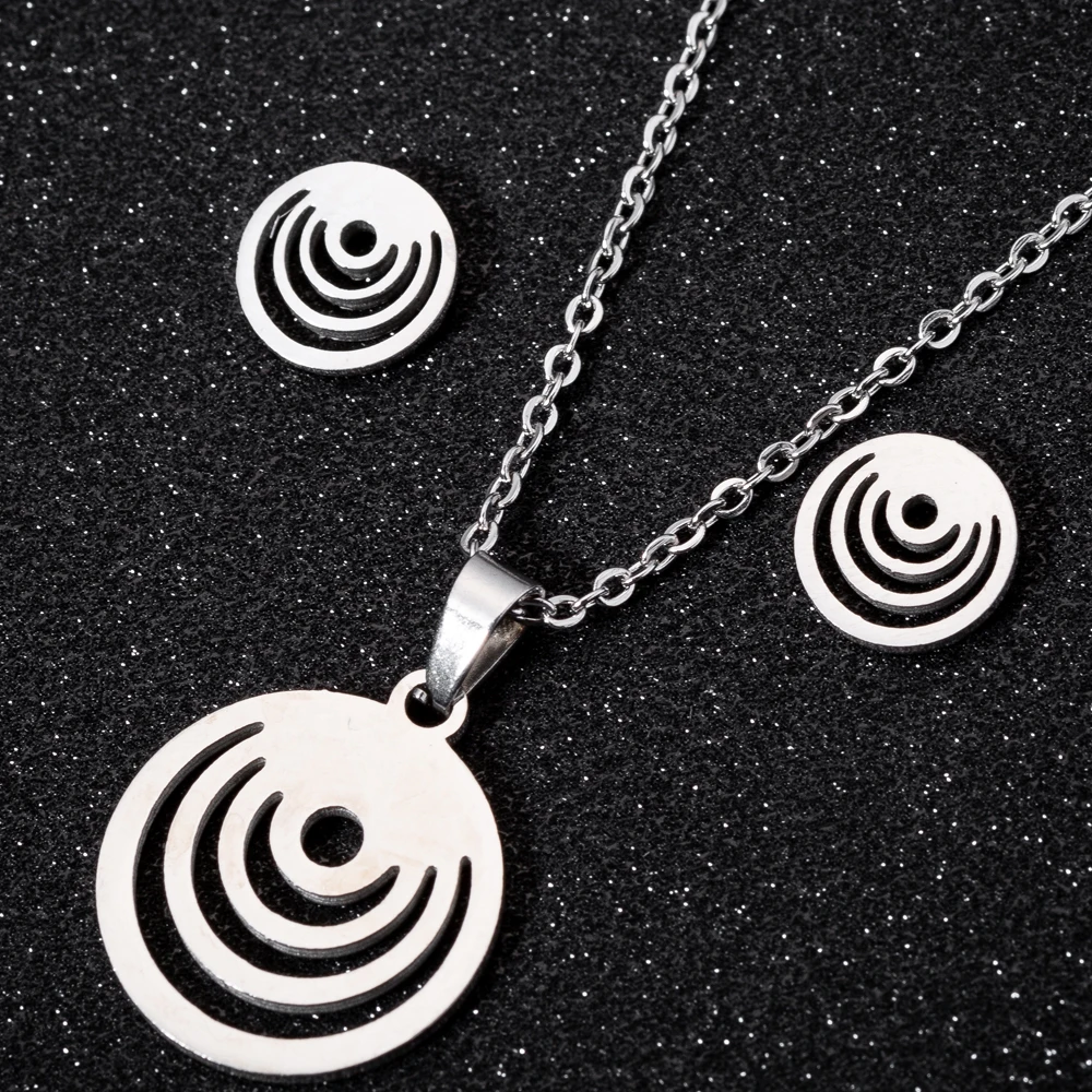 Комплект из колье серёг и кольца нержавеющей стали | Украшения аксессуары