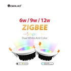 Светодиодный светильник Zigbee zll с регулируемой яркостью, 6 Вт9 Вт12 Вт, совместим с Alexa, Tuya, приложение Smart Life, Google Home