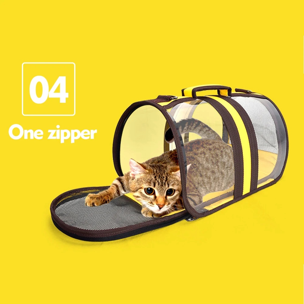 

Pet Dog Cat Backpack Carrier Transparent Foldable Pet Outdoor Handbag Breathable Shoulder Pet Travel Carrier Bag
