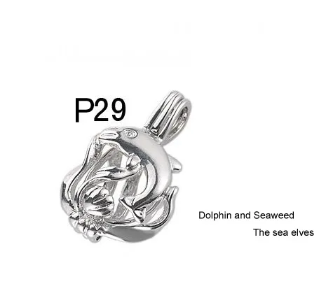 100 шт./лот смешанный дизайн подвески в виде жемчужной клетки 18kgp модные красивые