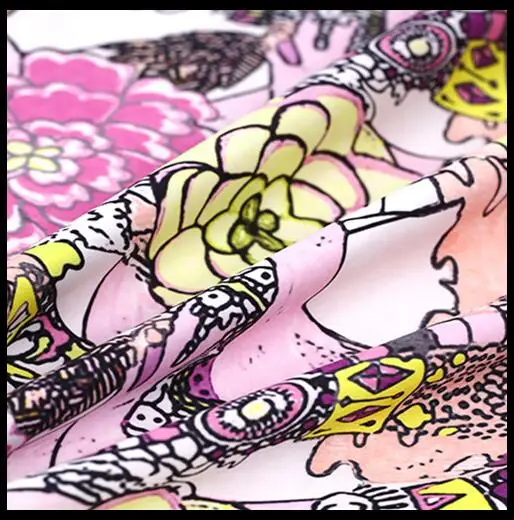 Новинка 2017 года сезон весна осень симпатичное розовое платье с цифровым принтом