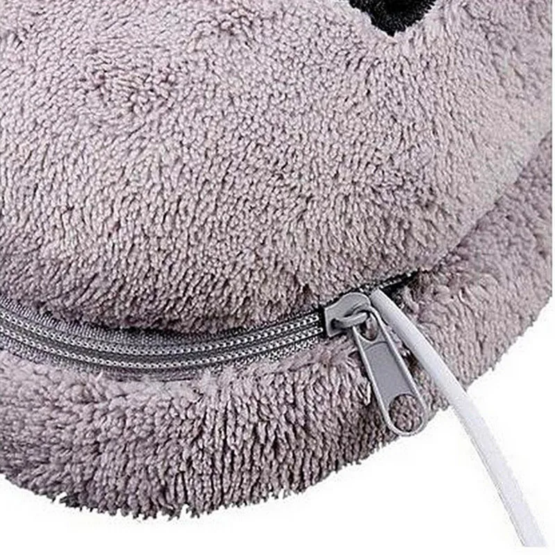 Электрические тепловые тапочки USB гаджет милый серый свинья плюшевый