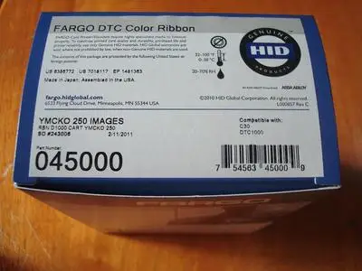Цветная лента Fargo 045000 YMCKO 250 обновление принтов для 045500 | Компьютеры и офис