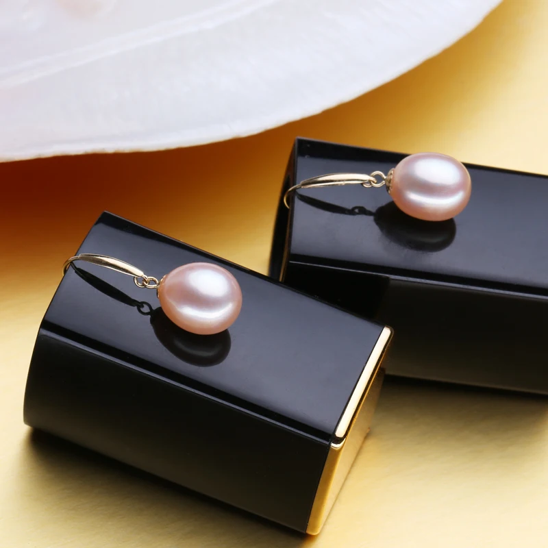 Серьги FENASY из 18-каратного золота розовые жемчужные ювелирные изделия