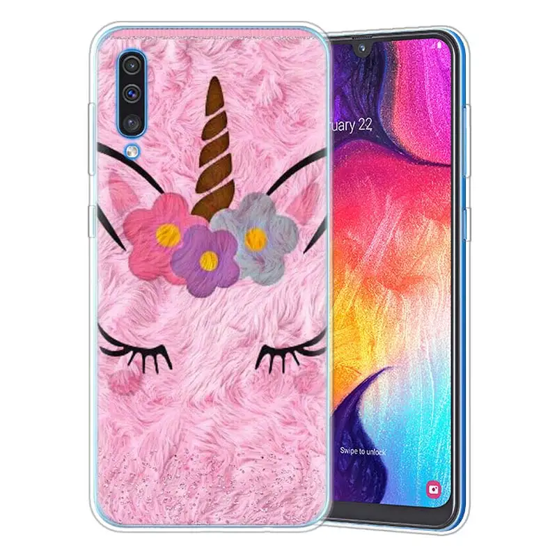 04 Мой Единорог для девочек чехол для samsung A50 A70 A60 A40 A30 A20 A20e A10 M30 M20 M10 A7 A9 силикона ТПУ с рисунком Роскошный телефон чехол Coque - Цвет: 04