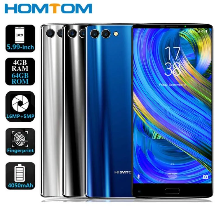 HOMTOM S9 плюс 4 ГБ 64 мобильный телефон 5 99 &quotHD 18:9 mtk6750t восемь ядер Android 7 0 16MP две камеры
