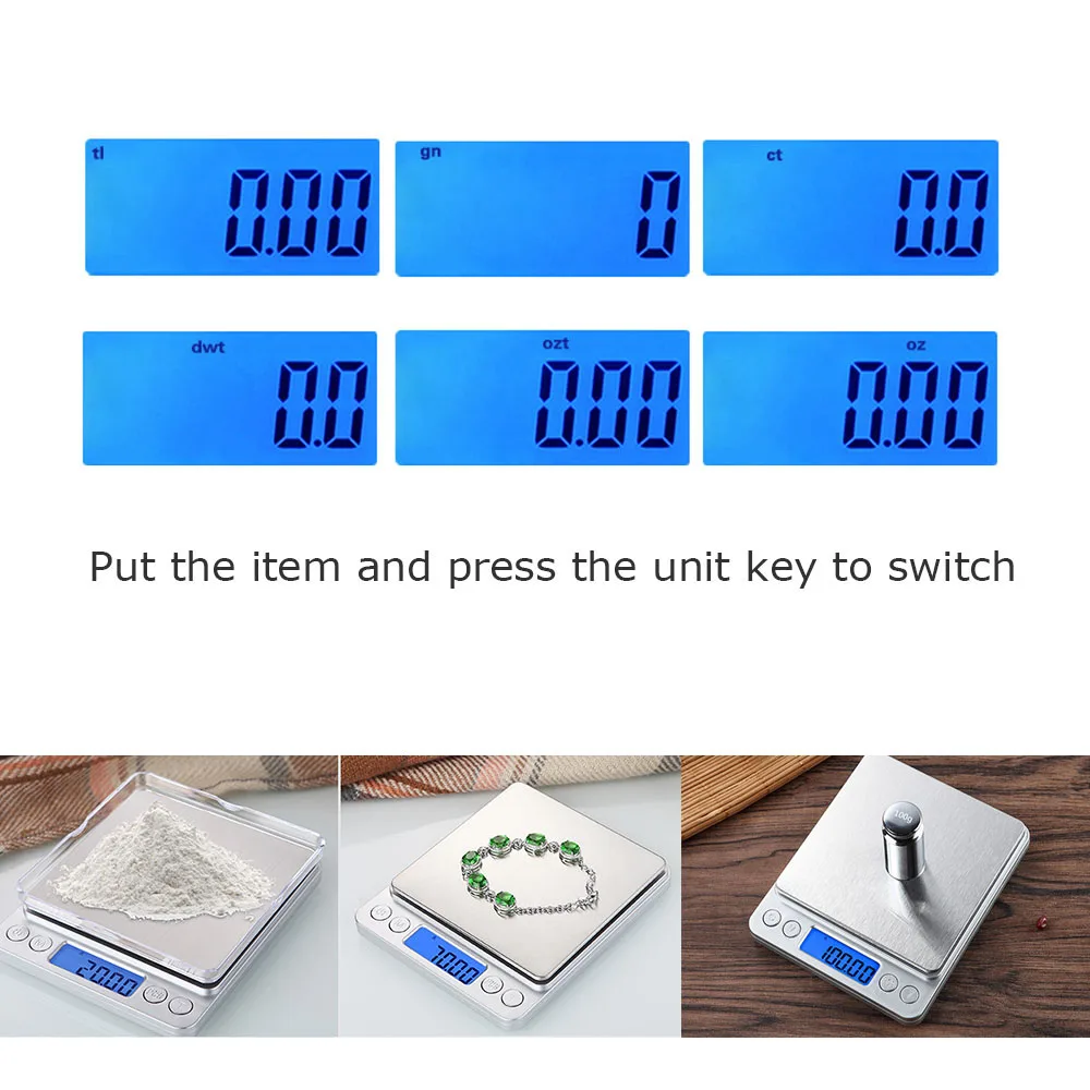 LCD точность ювелирной шкалы цифровые кухонные весы Мини Карманные электронные из