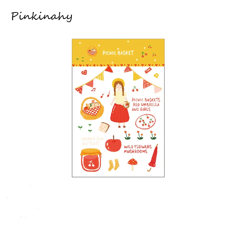 Клубничный торт десерт растение девушка декоративные наклейки Скрапбукинг DIY