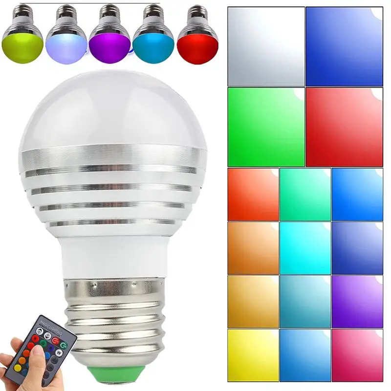 Hobbylan E27 RGB умный wifi светодиодный светильник, лампа с дистанционным управлением, сменные цвета, вечерние, свадебные украшения, умный дом, Bluetooth лампа