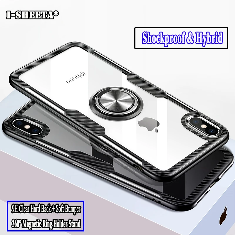Гибридный чехол для Apple iPhone X XS Max 360 кольцевой Держатель подставка противоударный
