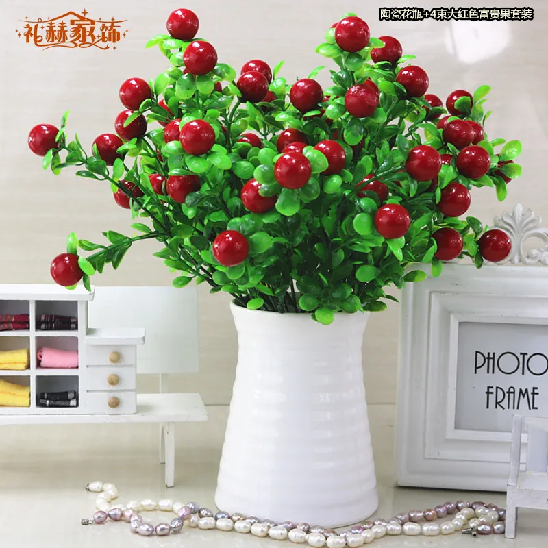 Набор декоративных украшений на журнальный столик для гостиной маленький горшок