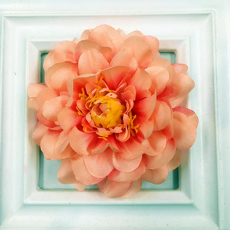 Peach pink 5 шт.(9 см/цветок) Имитация искусственного шелка тычинки пионы цветы, праздничные вечерние/Свадебные украшения DIY коллаж - Цвет: Peach pink