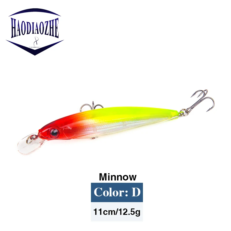 Minnow рыболовные приманки 11cmm 12 5 г искусственные жесткие Лазерные 3D глаза воблеры и