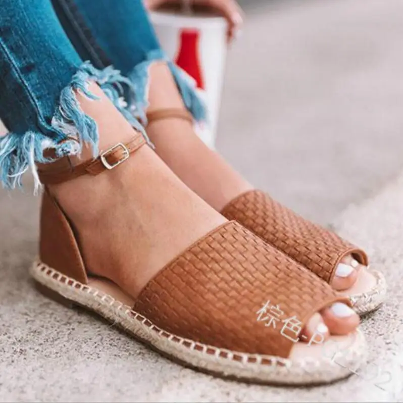 Sandalias mujer/женские летние пляжные босоножки на плоской подошве с открытым носком