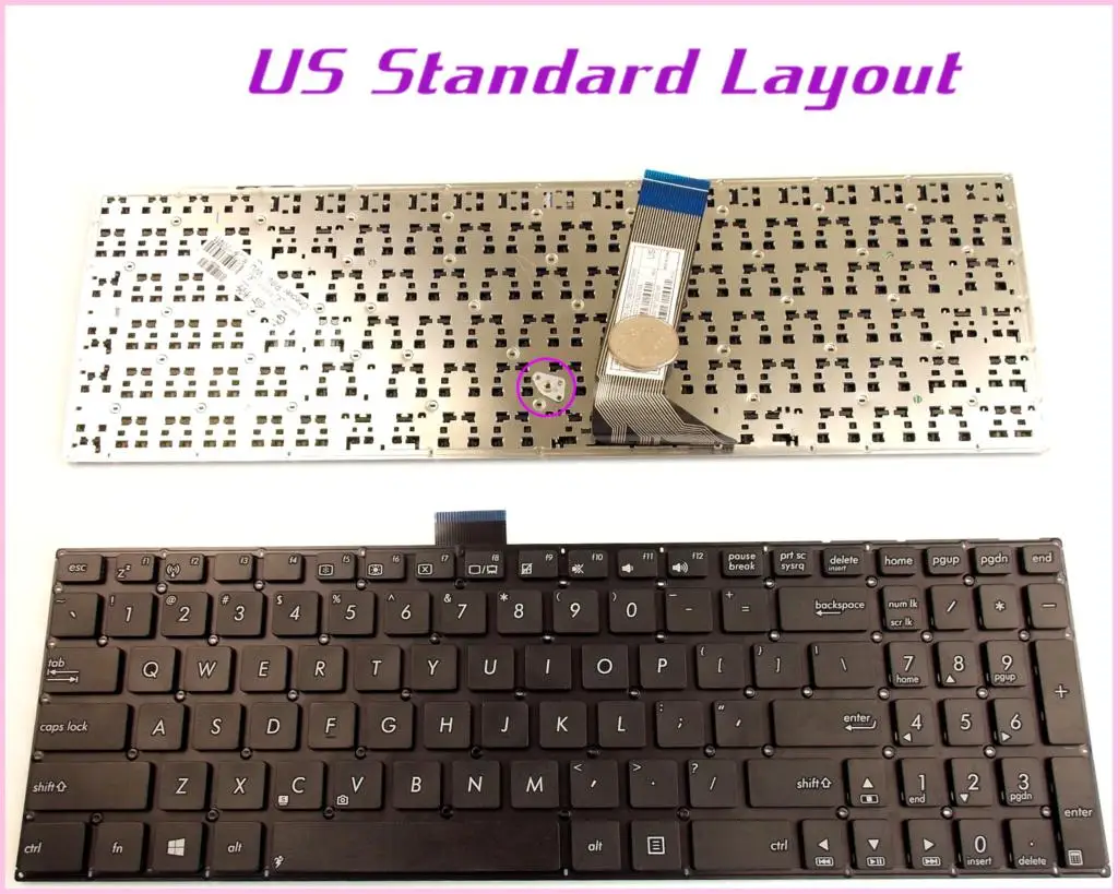 Клавиатура для Asus X502 X502C X502CA F502 F502C F502CA 15 6 &quot без рамки с коротким кабелем|keyboard for