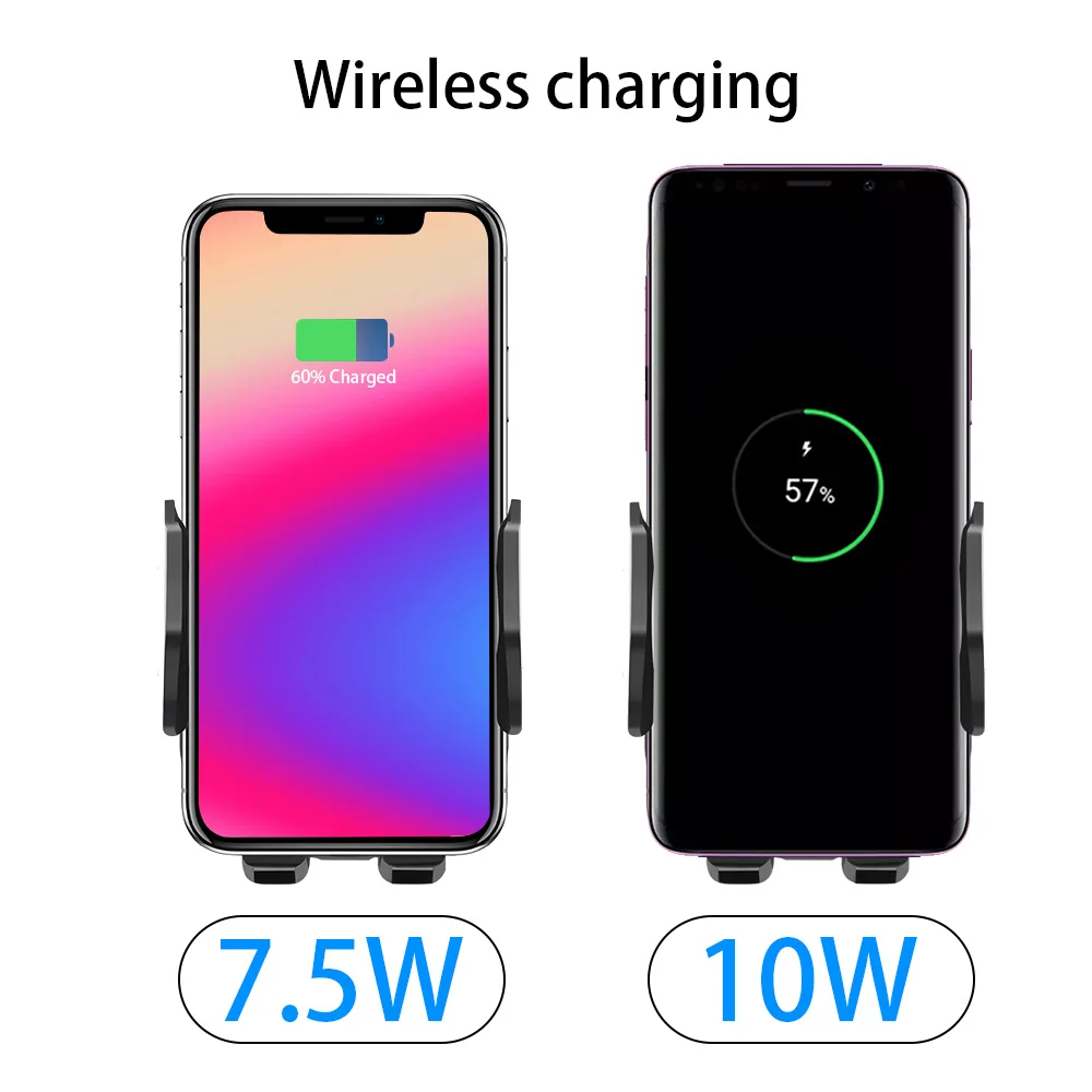 Portefeuille Qi автомобиля Беспроводной Зарядное устройство подставка для Samsung Galaxy S8 S9 S7
