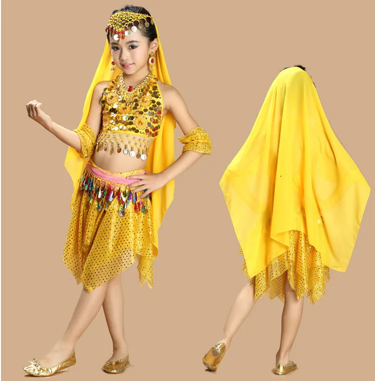 Новинка 2017 года костюм для танца живота девочек платья танцев в индийском стиле