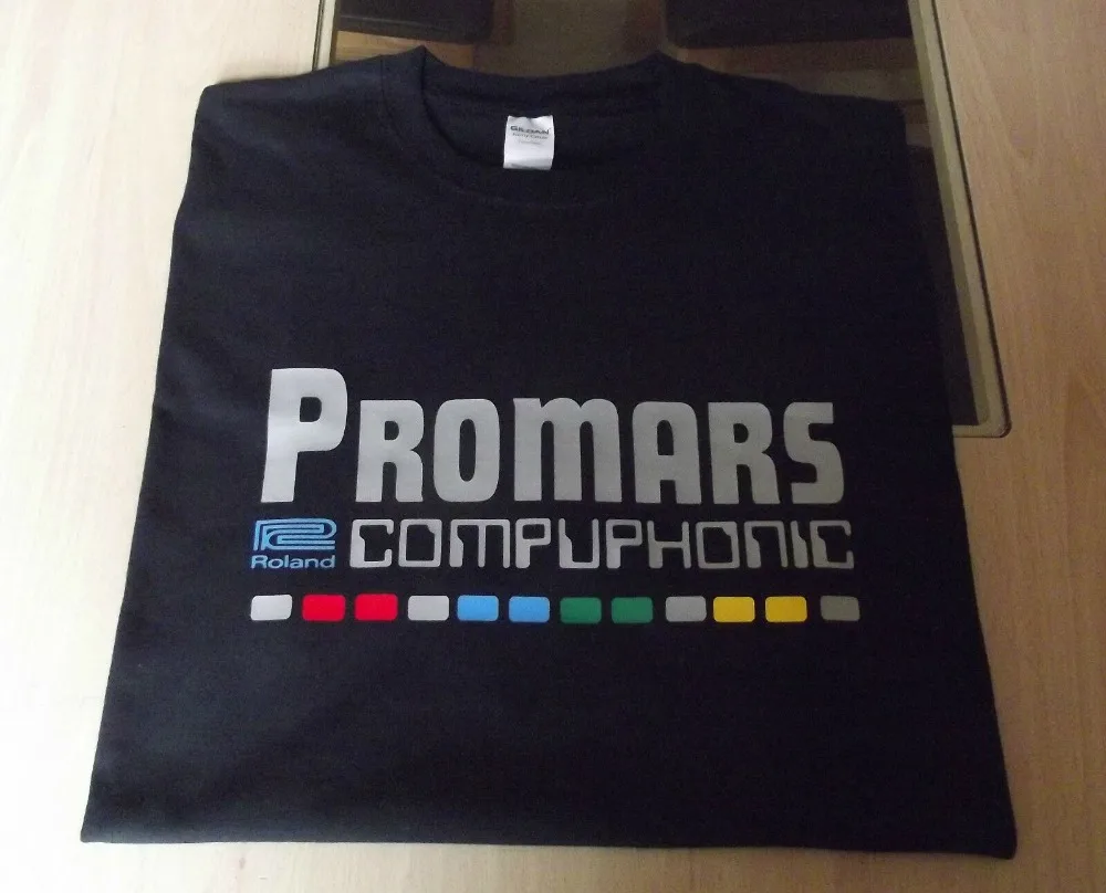 Футболка в стиле ретро Synth Promars Compuphonic Design Roland модные брендовые мужские топы