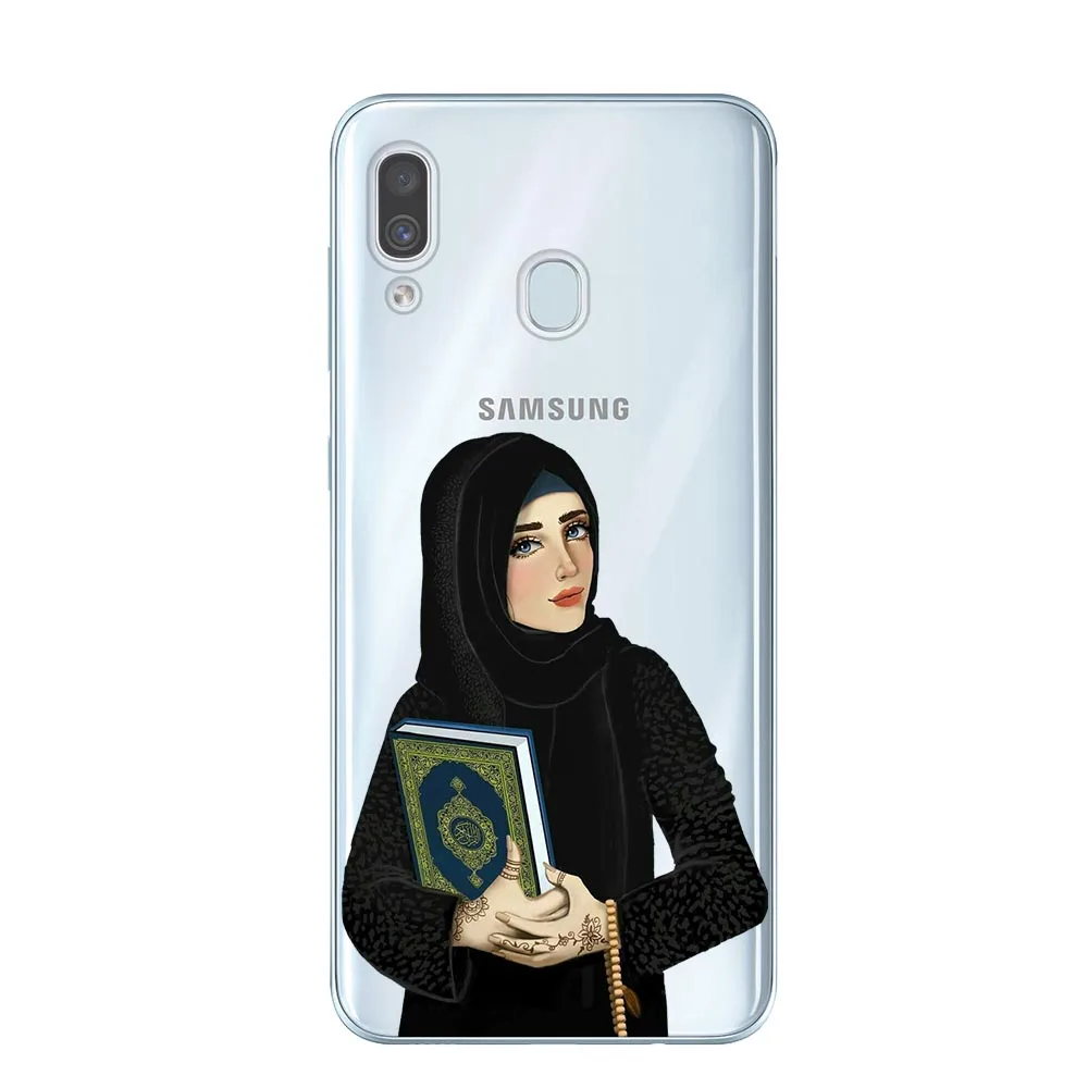 Мусульманский Исламский хиджаб чехол для телефона с глазами Samsung A10 A30 A40 A50 A60 A70 A80