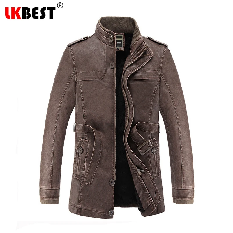 LKBEST 2020 Новая мужская кожаная куртка из искусственной кожи модная мотоциклетная