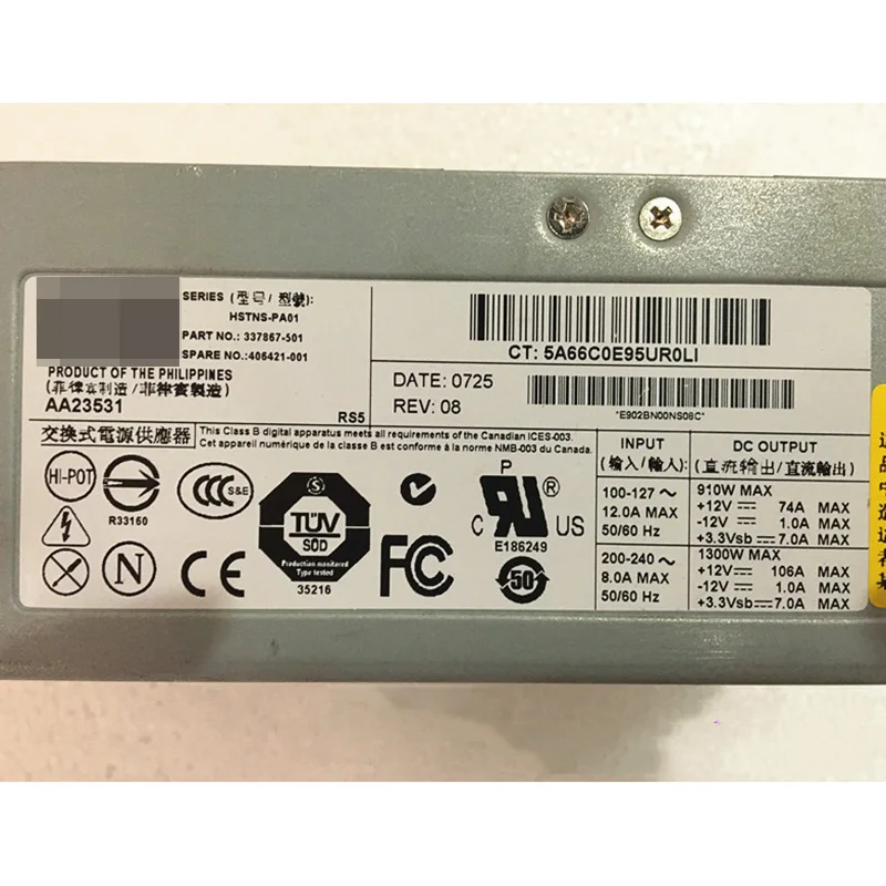 Для HP DL580G4 DL580G3 источник питания 406421-001 337867-501 HSTNS-PA01 1300W Psu | Компьютеры и офис