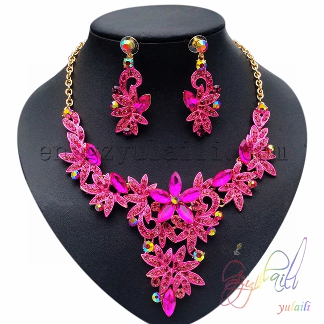 Прямая поставка с китайской фабрики яркие индийские свадебные ювелирные наборы