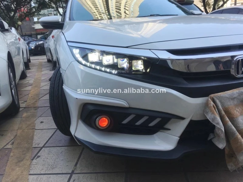 Светодиодная фара для Honda Civic 2016 2017 года передней фары BUGATTI Style JL|Фара авто в сборе| |
