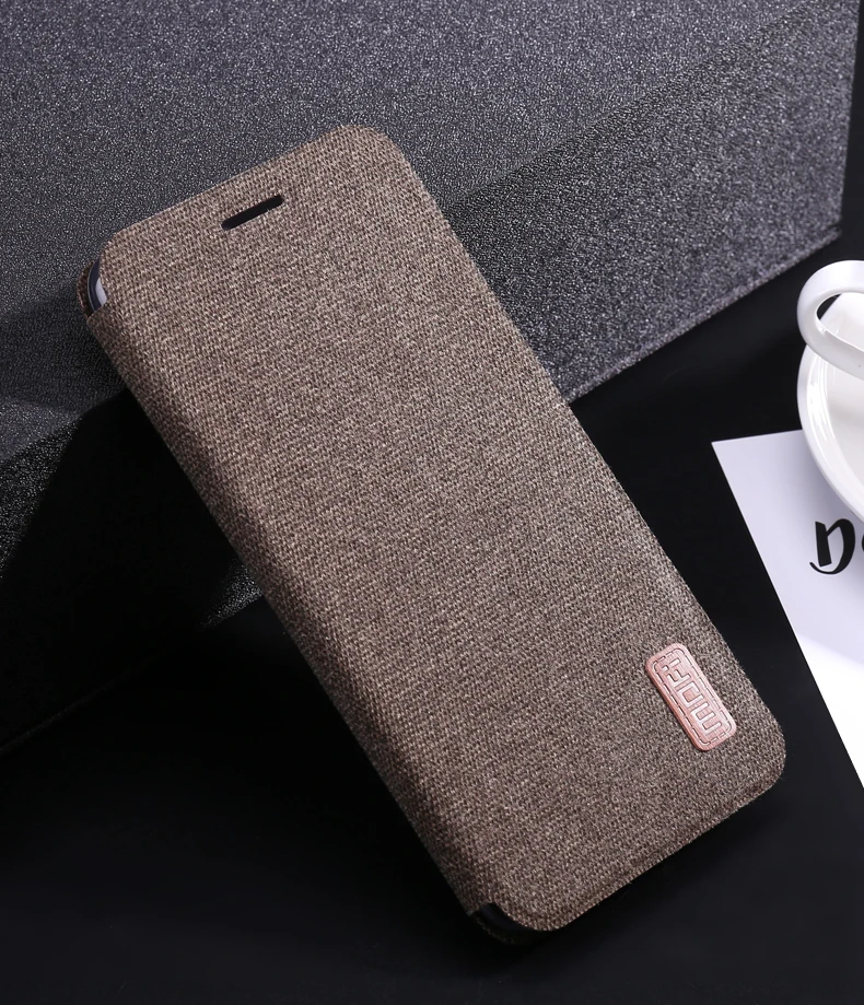 Mi A2 lite чехол MOFI для xiaomi mi A2 тканевый флип-чехол для xiaomi mi A2 lite силиконовый задний чехол Полный чехол Деловой чехол
