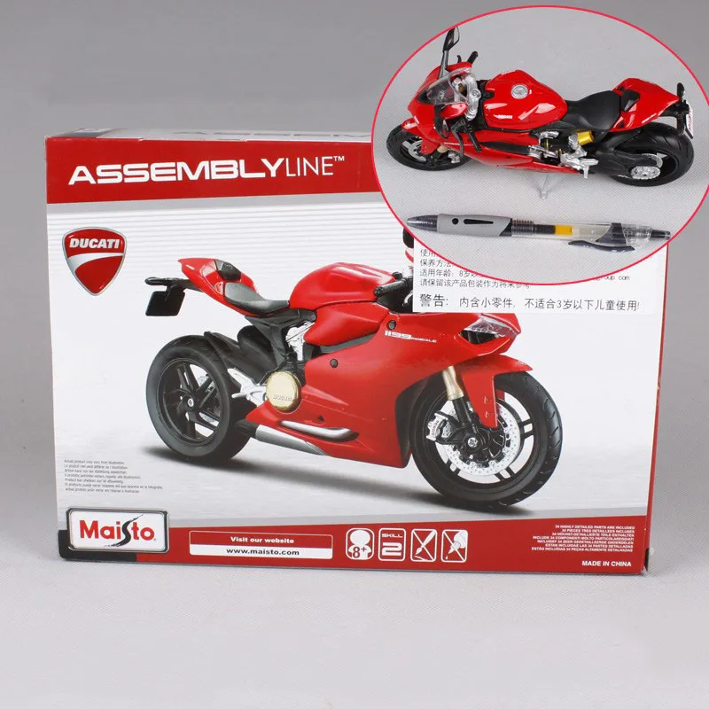 Maisto 1:12 Ducati 1199 PANIGALE Сборка DIY модель мотоцикла и велосипеда игрушки подарки для мальчиков