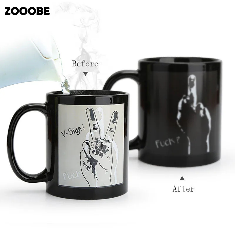 Креативная чашка ZOOOBE для кофе молока Термокружка чувствительные к изменению
