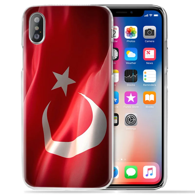 Чехол с турецким флагом и волком для iPhone 12 Mini XS Max XR X 10 7 7S 8 6 6S Plus 5S SE 5 жесткие чехлы